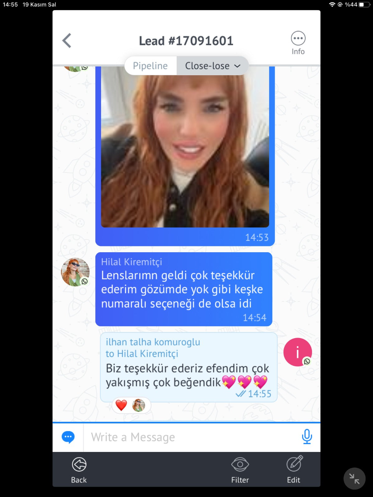Lens kullanım rahatlığı ve memnuniyet