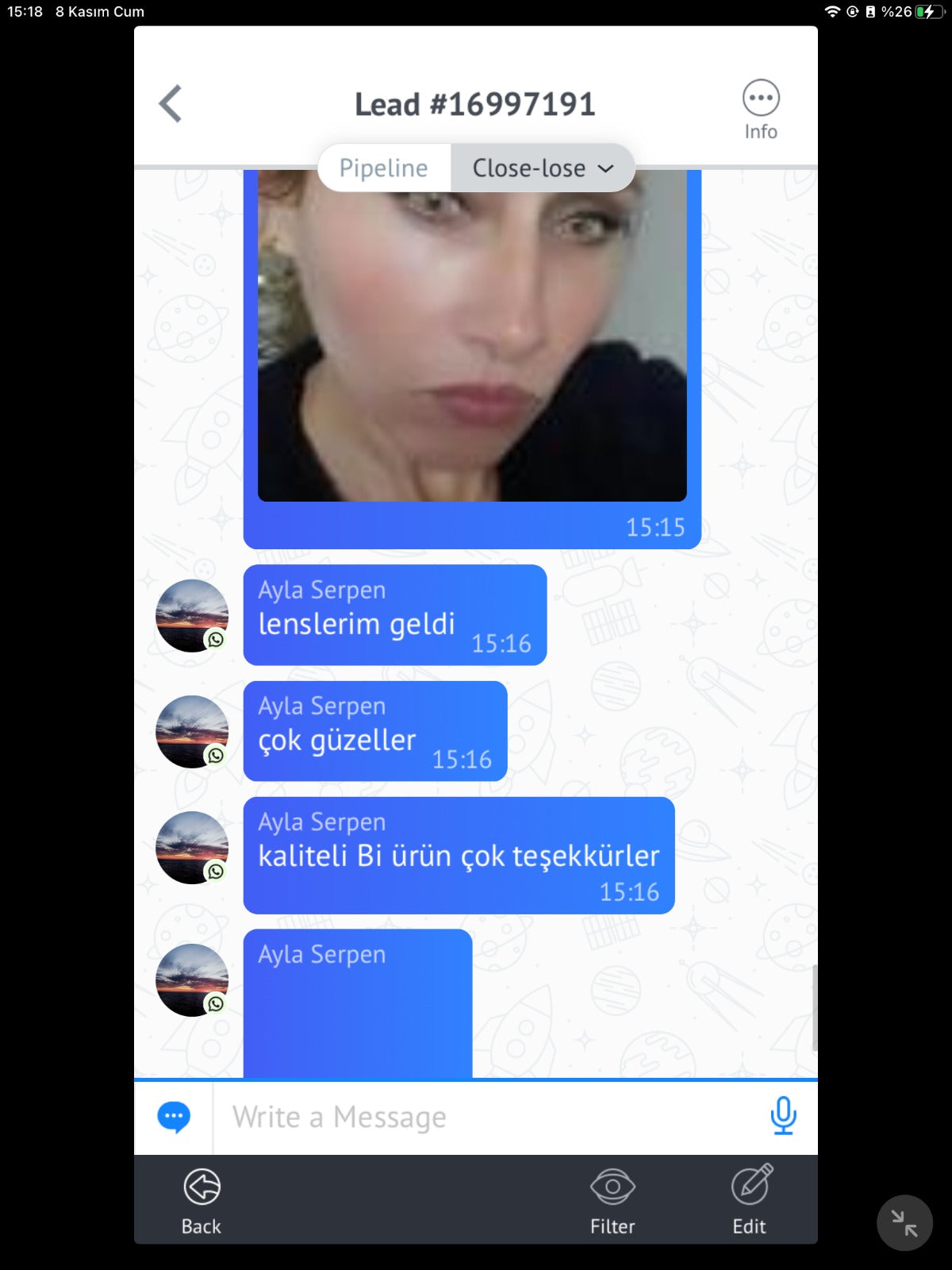 Lens kalitesi ve memnuniyet